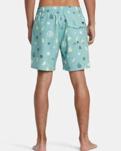 RVCA 16"-17" Outseam>ATLAS ELASTIC WAIST 17" BOARDSHORTS