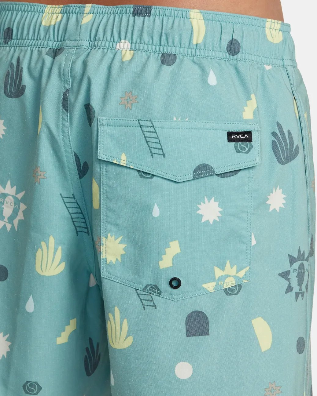 RVCA 16"-17" Outseam>ATLAS ELASTIC WAIST 17" BOARDSHORTS