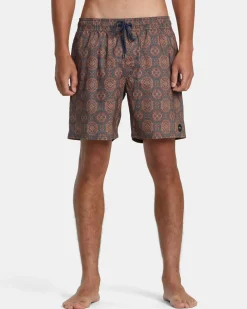 RVCA Boardshorts / Trunks|16"-17" Outseam>BARNES ELASTIC WAIST 17" BOARDSHORTS