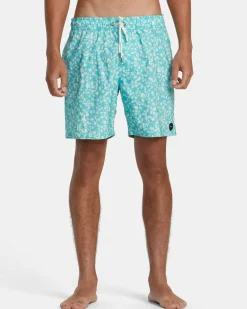 RVCA 16"-17" Outseam>BARNES ELASTIC WAIST 17" BOARDSHORTS