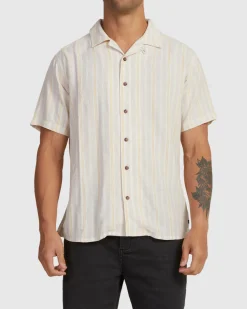 RVCA Shirts / Flannels>BEAT STRIPE SHORT SLEEVE SHIRT