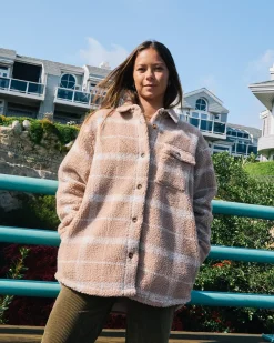 Women RVCA Jackets>BIRDIE SHACKET FLANNEL JACKET