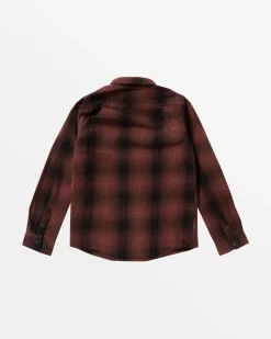 BOY RVCA Shirts / Flannels>BOYS DAYSHIFT FLANNEL LONG SLEEVE SHIRT