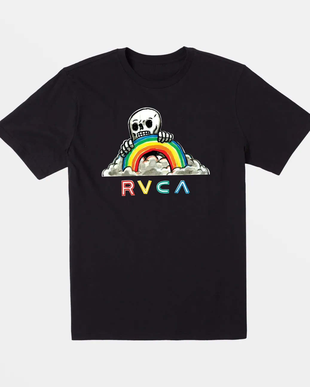 BOY RVCA Tees / Tanks>BOYS RAINBOW SKULL TEE