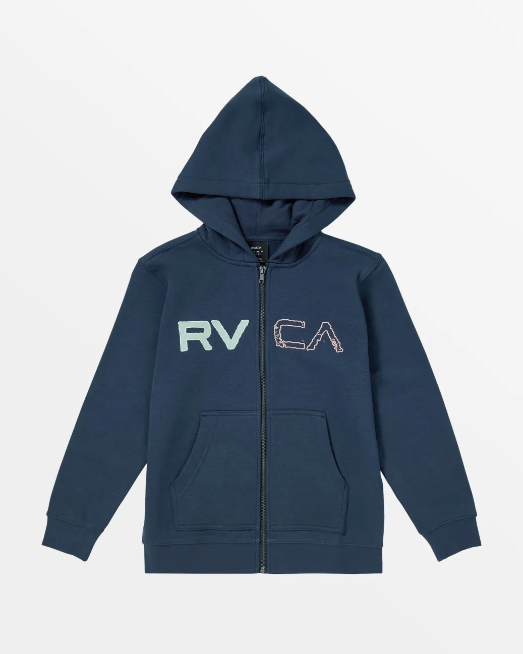 BOY RVCA Hoodies / Fleeces>BOYS SPLIT PATH ZIP HOODIE