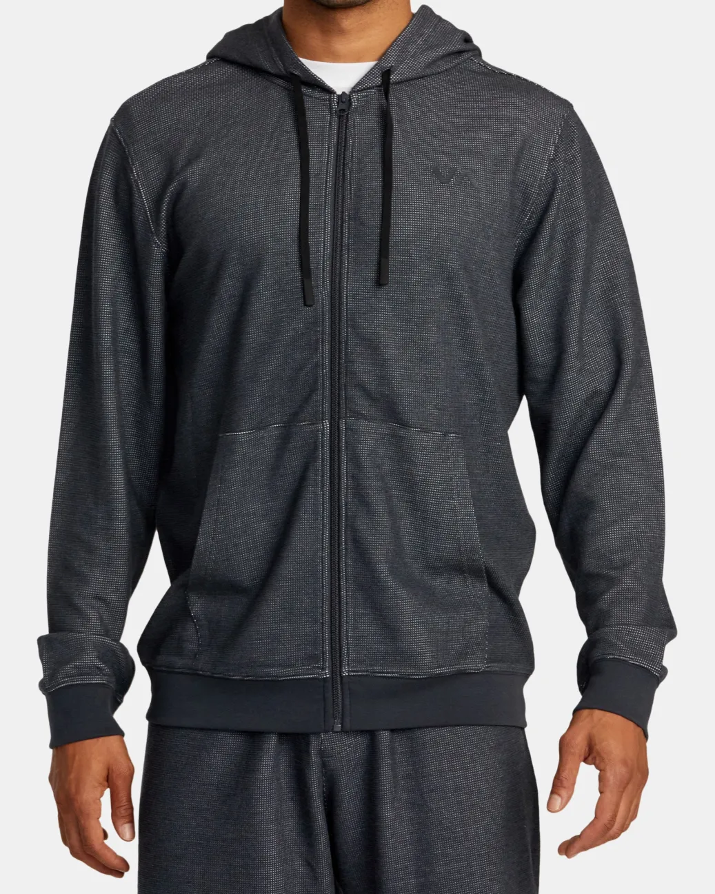 RVCA Workout Pullovers / Hoodies>C-ABLE WAFFLE KNIT ZIP HOODIE