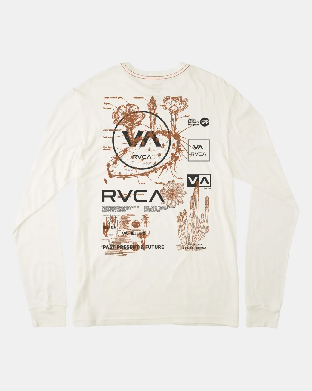 RVCA Tees / Tanks>CACTUSCEA LONG SLEEVE TEE