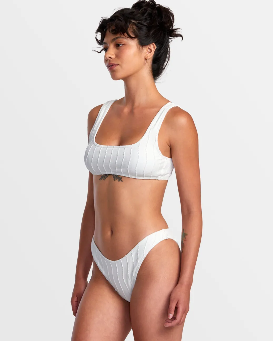 Women RVCA Bikini Bottoms|Bikini Bottoms>CHEVY GROOVES HIGH LEG FRENCH BIKINI BOTTOMS