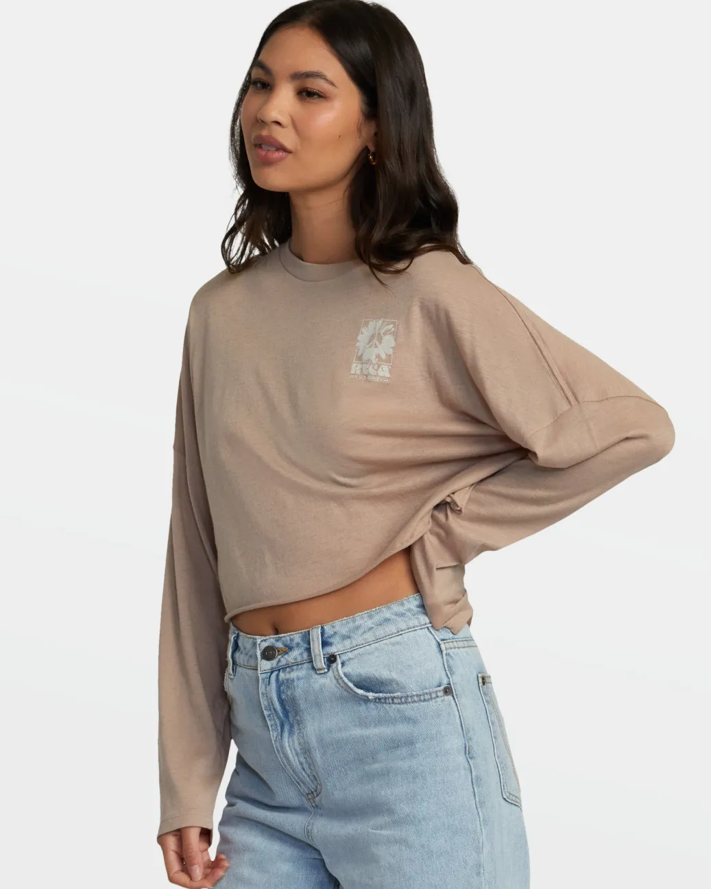 Women RVCA Tees / Tanks>CLOUD LONG SLEEVE TEE