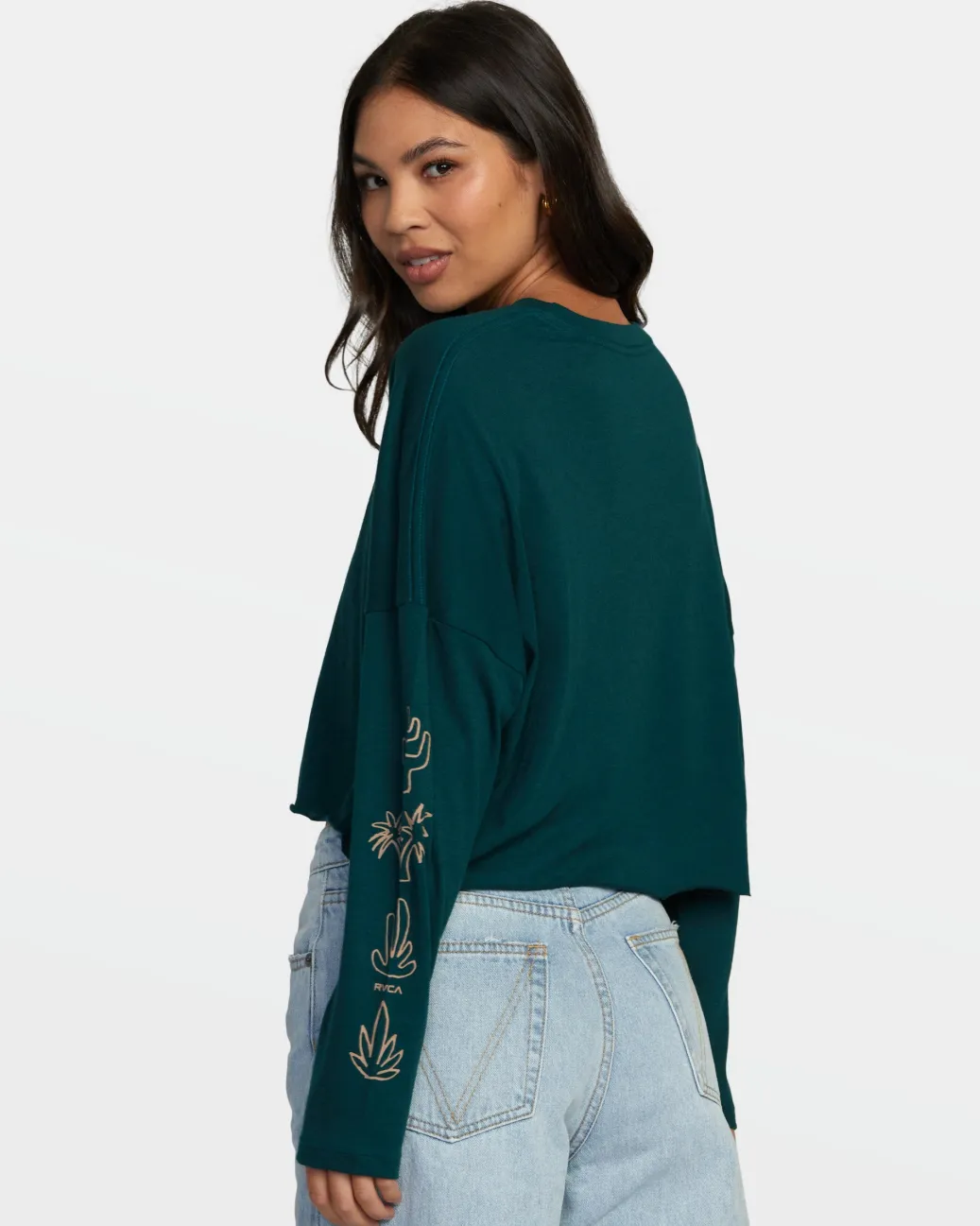 Women RVCA Tees / Tanks>CLOUD LONG SLEEVE TEE