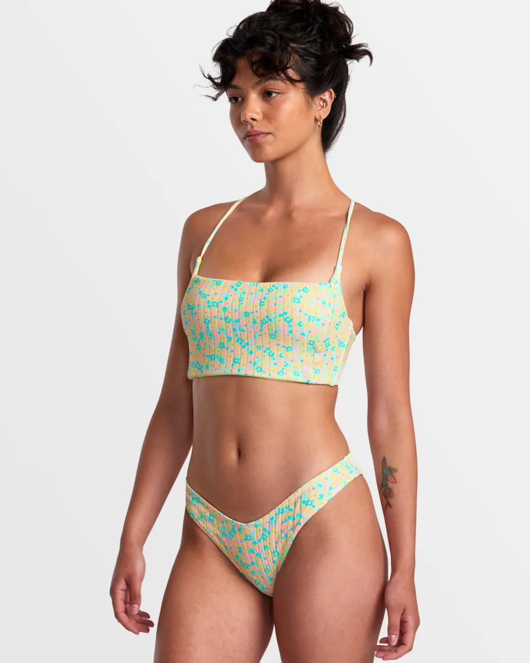 Women RVCA Bikini Bottoms|Bikini Bottoms>CONFETTI V-FRONT FRENCH BIKINI BOTTOMS