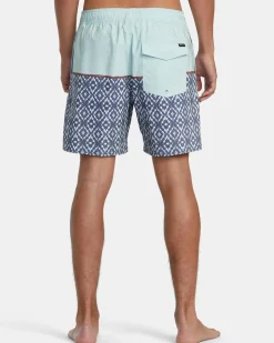 RVCA 16"-17" Outseam>COUNTY ELASTIC WAIST 17" BOARDSHORTS