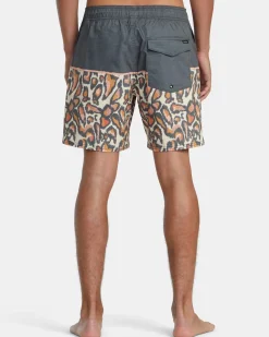 RVCA 16"-17" Outseam>COUNTY ELASTIC WAIST 17" BOARDSHORTS