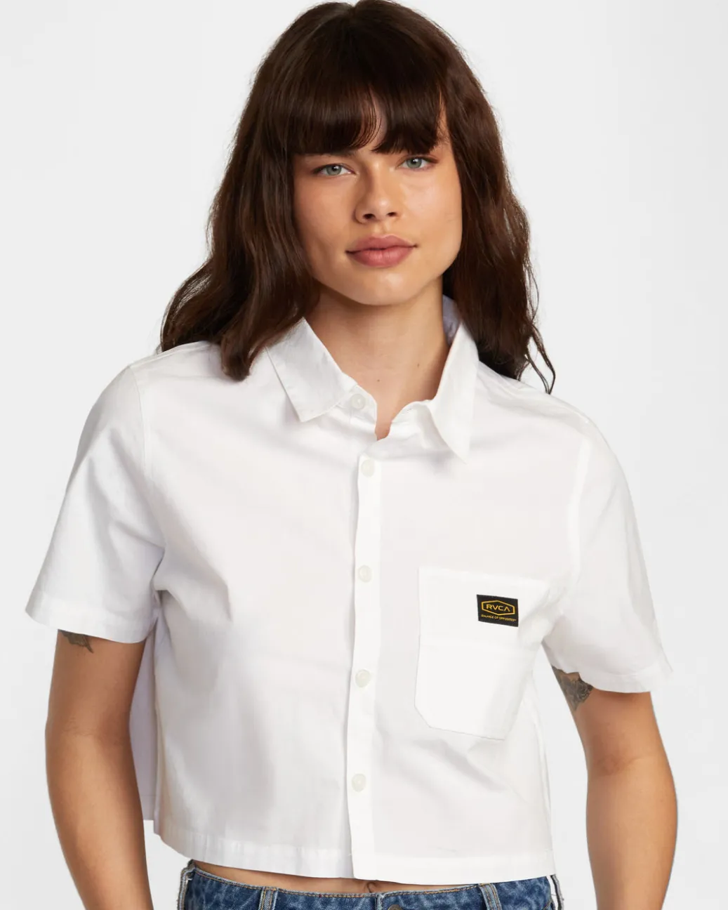Women RVCA Tops>DAYSHIFT SHORT SLEEVE SHIRT