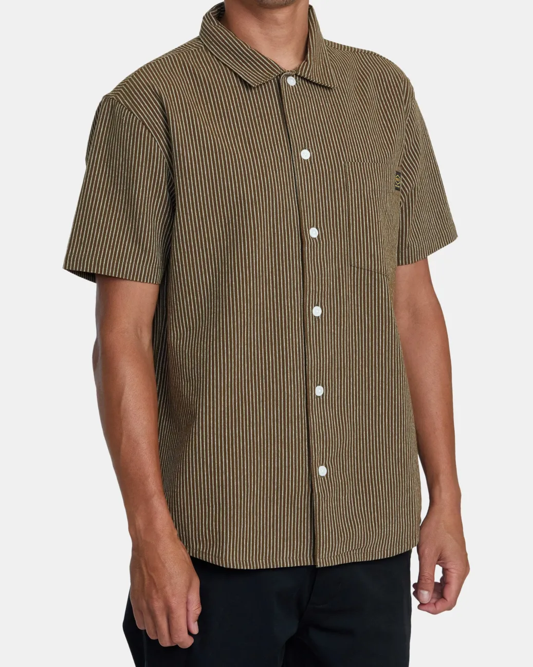 RVCA Shirts / Flannels>DAYSHIFT STRIPE II SHORT SLEEVE SHIRT