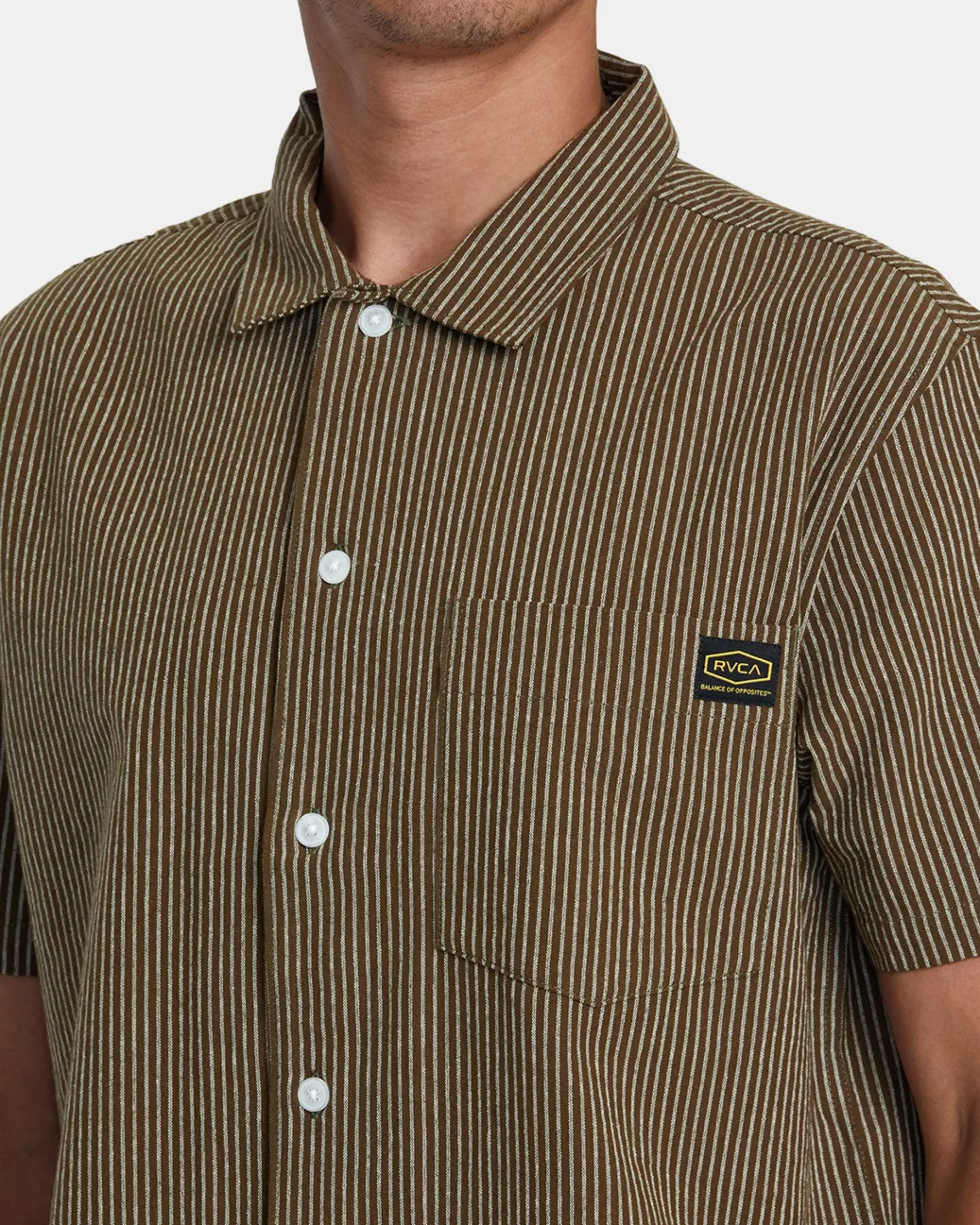 RVCA Shirts / Flannels>DAYSHIFT STRIPE II SHORT SLEEVE SHIRT