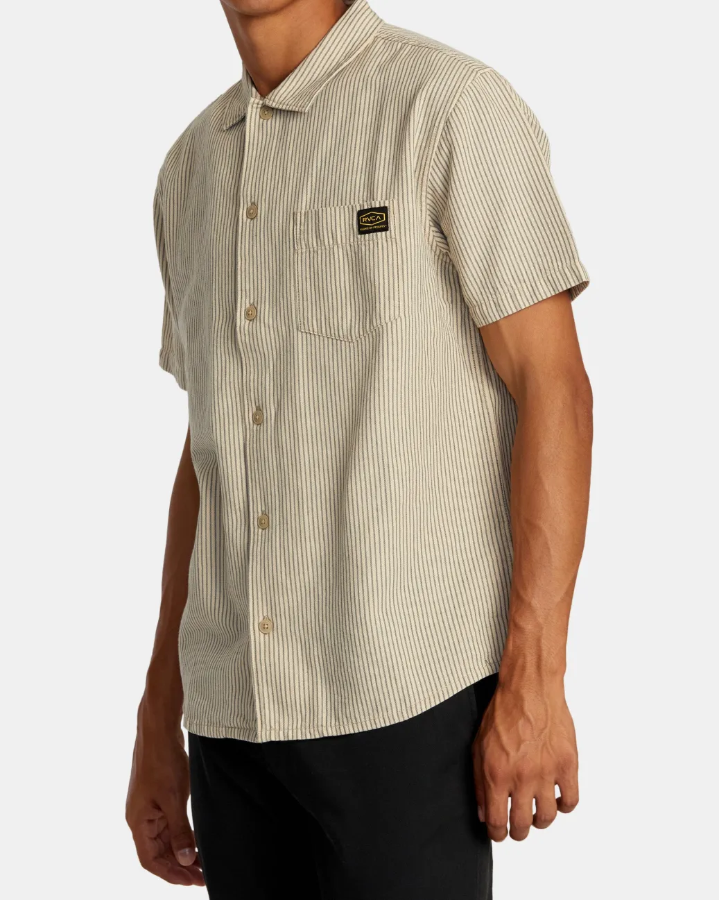 RVCA Shirts / Flannels>DAYSHIFT STRIPE II SHORT SLEEVE SHIRT