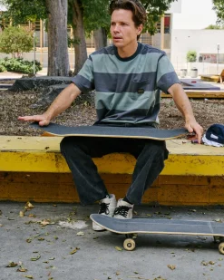 RVCA Tees / Tanks>DAYSHIFT STRIPE TEE