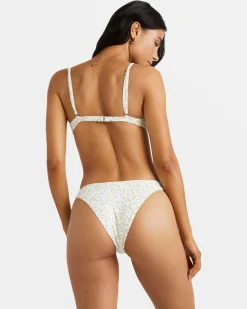 Women RVCA Bikini Bottoms|Bikini Bottoms>DITSY RIB MEDIUM FRENCH BIKINI BOTTOMS