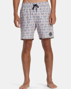 RVCA 16"-17" Outseam>DORADO ELASTIC WAIST BOARDSHORTS 17''