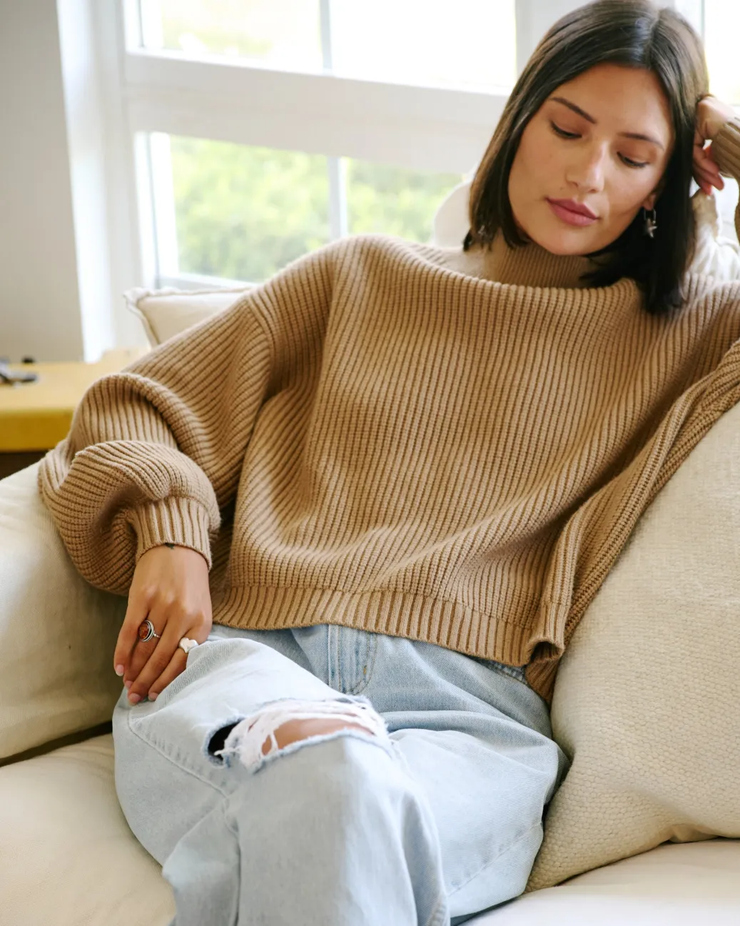 Women RVCA Sweaters>DREAM CYCLE TURTLENECK SWEATER