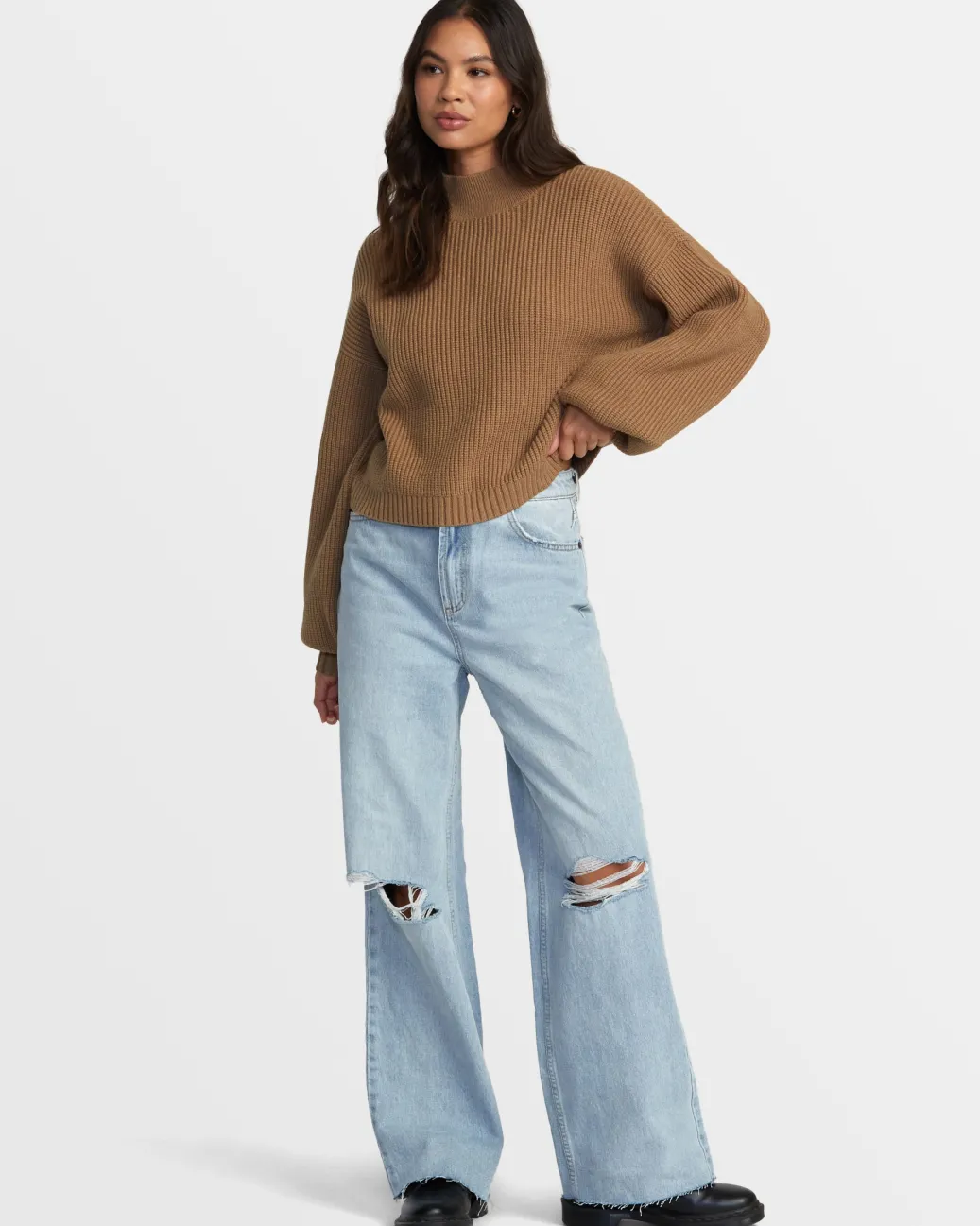 Women RVCA Sweaters>DREAM CYCLE TURTLENECK SWEATER