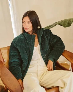 Women RVCA Jackets>EEZEH CORDUROY PUFFER JACKET