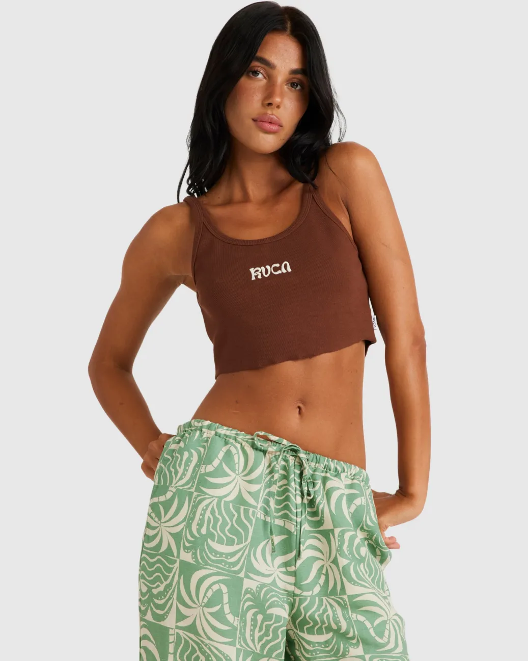 Women RVCA Tees / Tanks>EXOTICA SCOOPED TANK