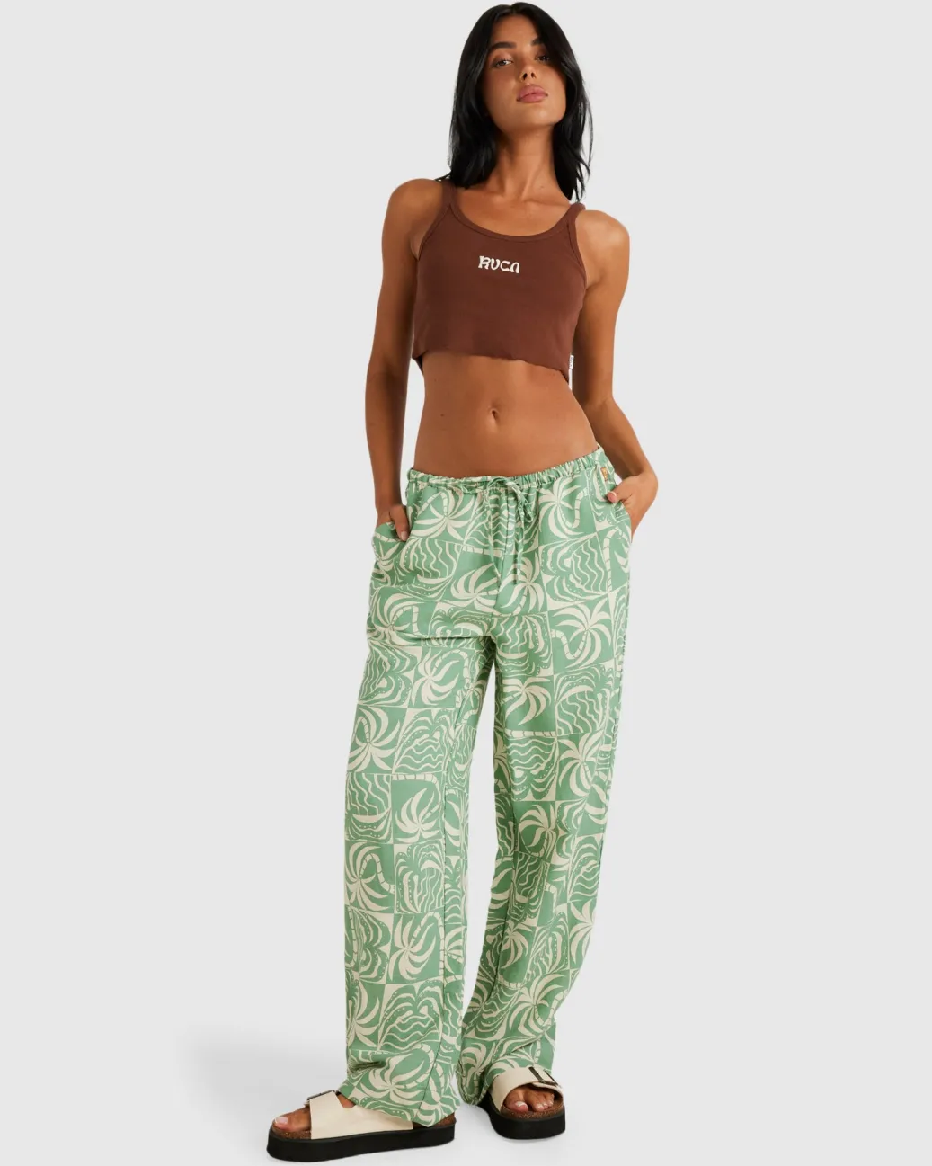 Women RVCA Tees / Tanks>EXOTICA SCOOPED TANK