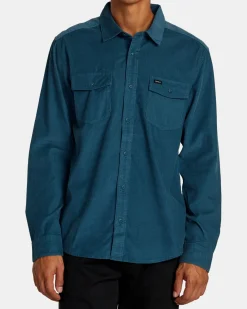 RVCA Shirts / Flannels>FREEMAN CORD LONG SLEEVE SHIRT