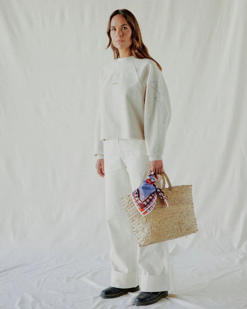 Women RVCA Hoodies / Fleece>GABRIELLE MONCEAUX CREWNECK SWEATSHIRT