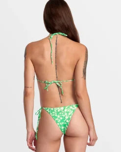 Women RVCA Bikini Bottoms|Bikini Bottoms>GARDEN PARTY SIDE TIE SKIMPY BIKINI BOTTOMS