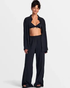 Women RVCA Cover Ups|Cover Ups>GIMME BEACH COVERUP SHIRT DRESS