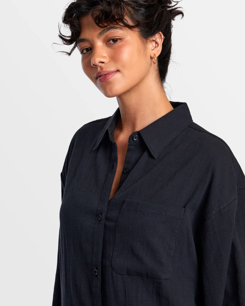 Women RVCA Cover Ups|Cover Ups>GIMME BEACH COVERUP SHIRT DRESS