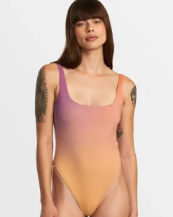 Women RVCA One Pieces|One Pieces>GOLDEN STAPLE ONE-PIECE SWIMSUIT