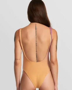 Women RVCA One Pieces|One Pieces>GOLDEN STAPLE ONE-PIECE SWIMSUIT