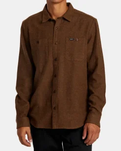 RVCA Shirts / Flannels>HARVEST NEPS LONG SLEEVE FLANNEL SHIRT