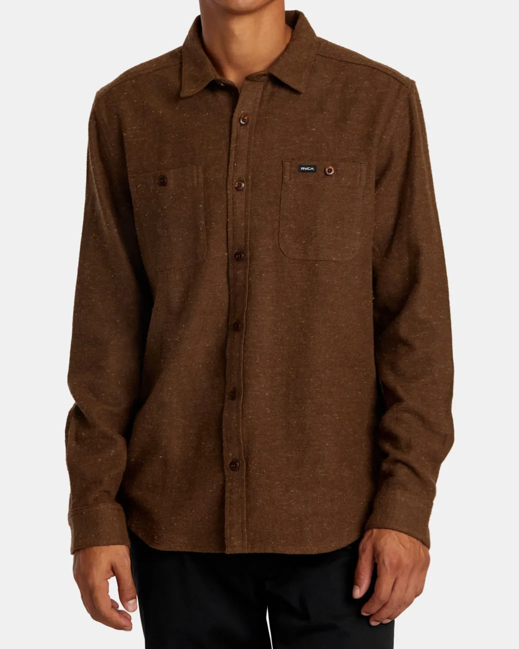 RVCA Shirts / Flannels>HARVEST NEPS LONG SLEEVE FLANNEL SHIRT