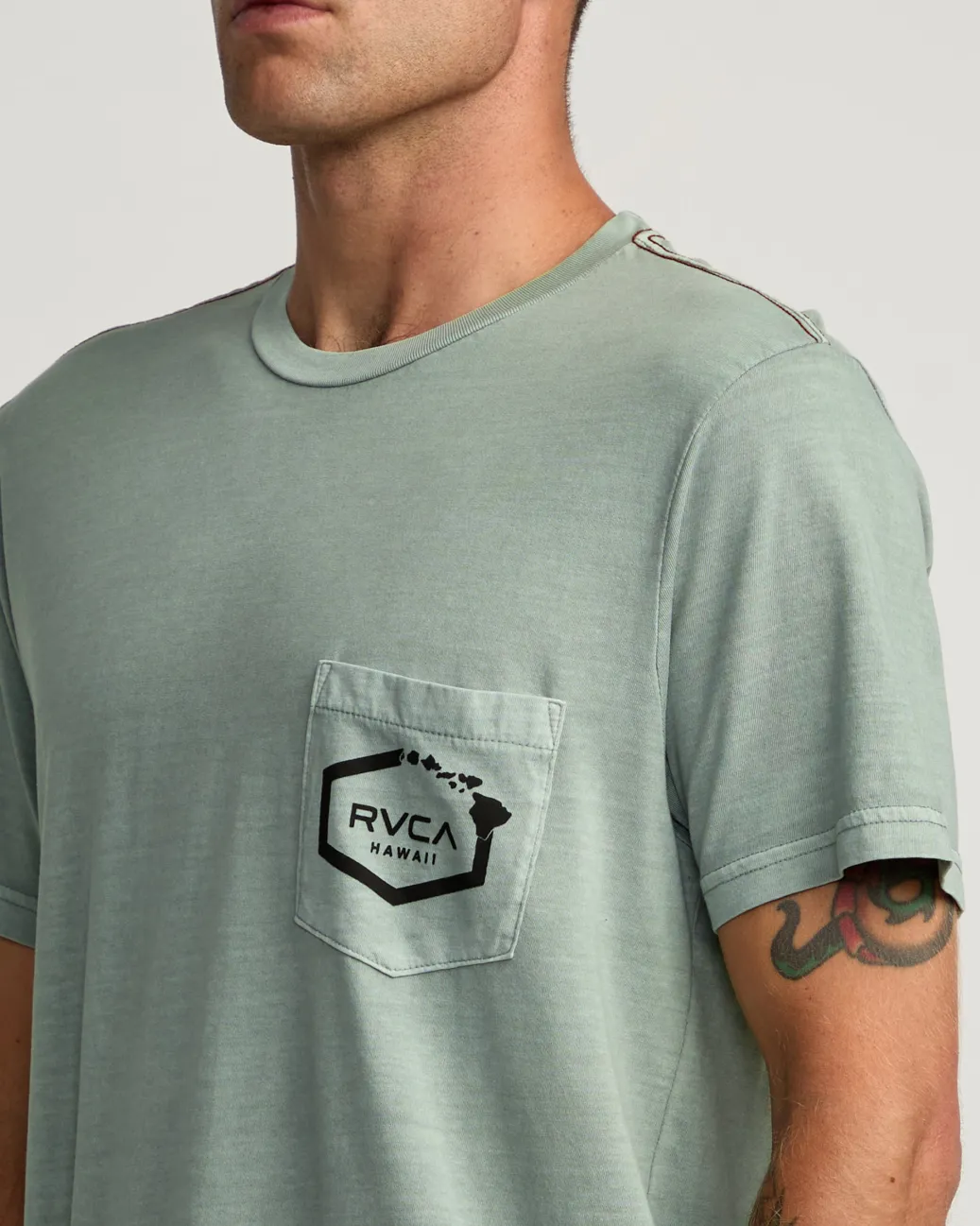 RVCA Tees / Tanks>HAWAII ISLAND HEX POCKET TEE