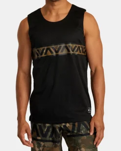 RVCA Tees / Tanks>HAWAII TARO MESH TANK TOP