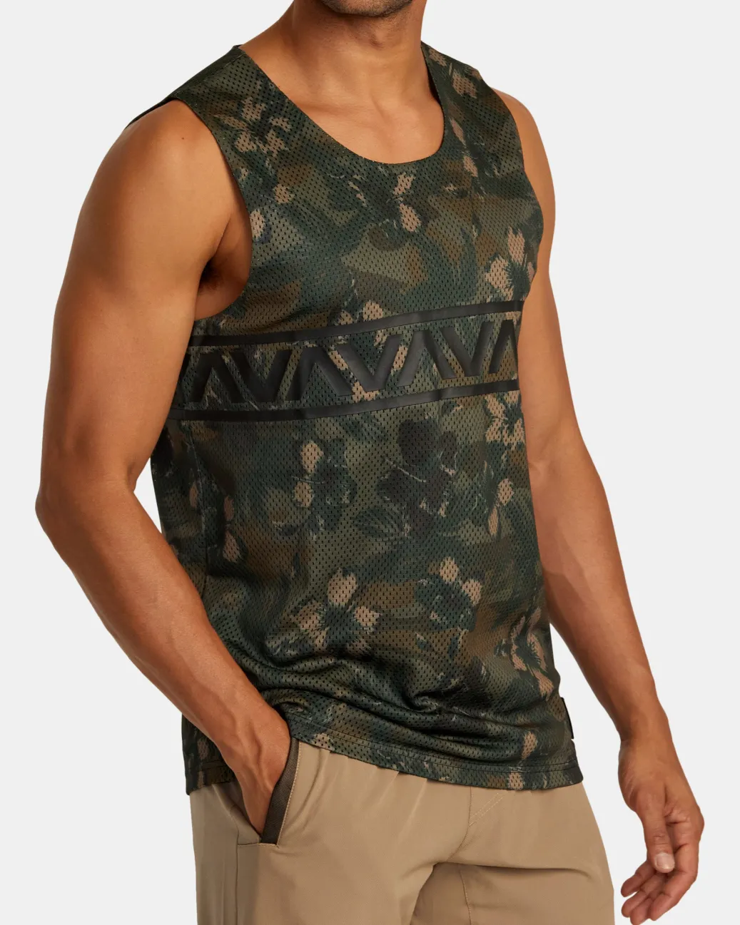 RVCA Tees / Tanks>HAWAII TARO MESH TANK TOP
