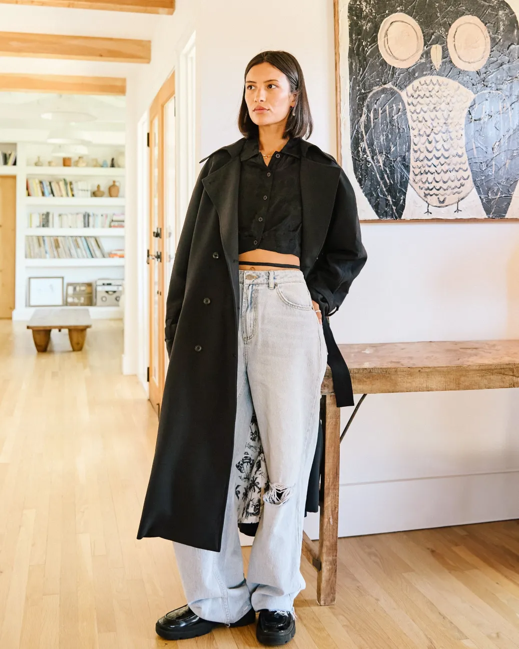 Women RVCA Jackets>INVISIBLE MAN TRENCH COAT