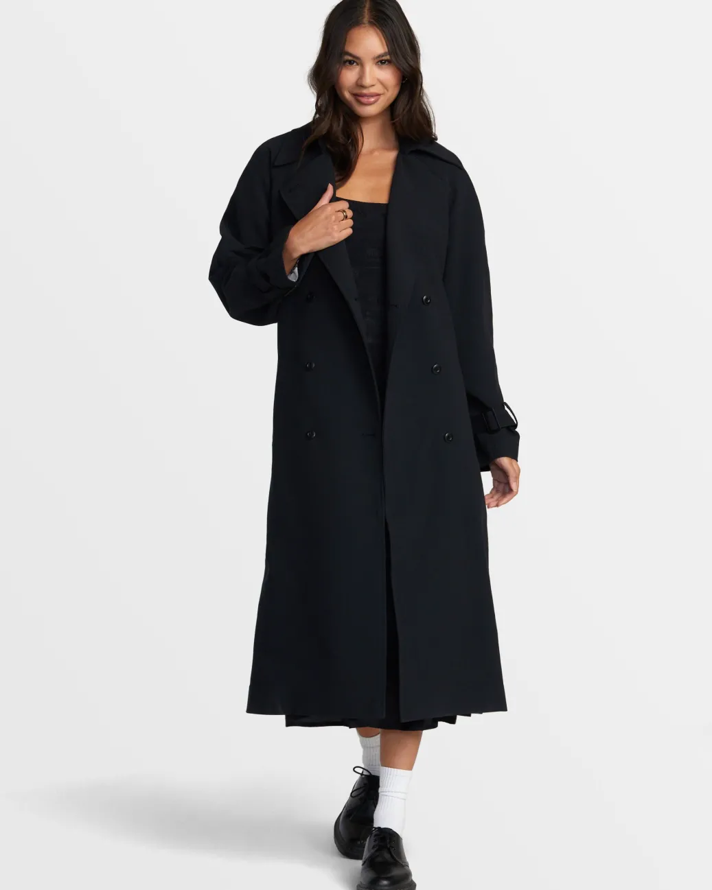 Women RVCA Jackets>INVISIBLE MAN TRENCH COAT