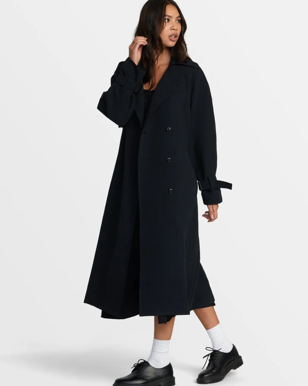 Women RVCA Jackets>INVISIBLE MAN TRENCH COAT