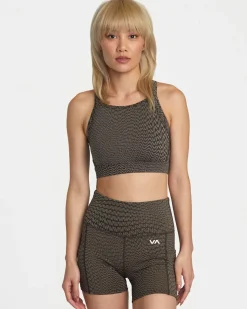 Women RVCA Workout Tops|Sport Bras>JACQUARD HIGH IMPACT BRA