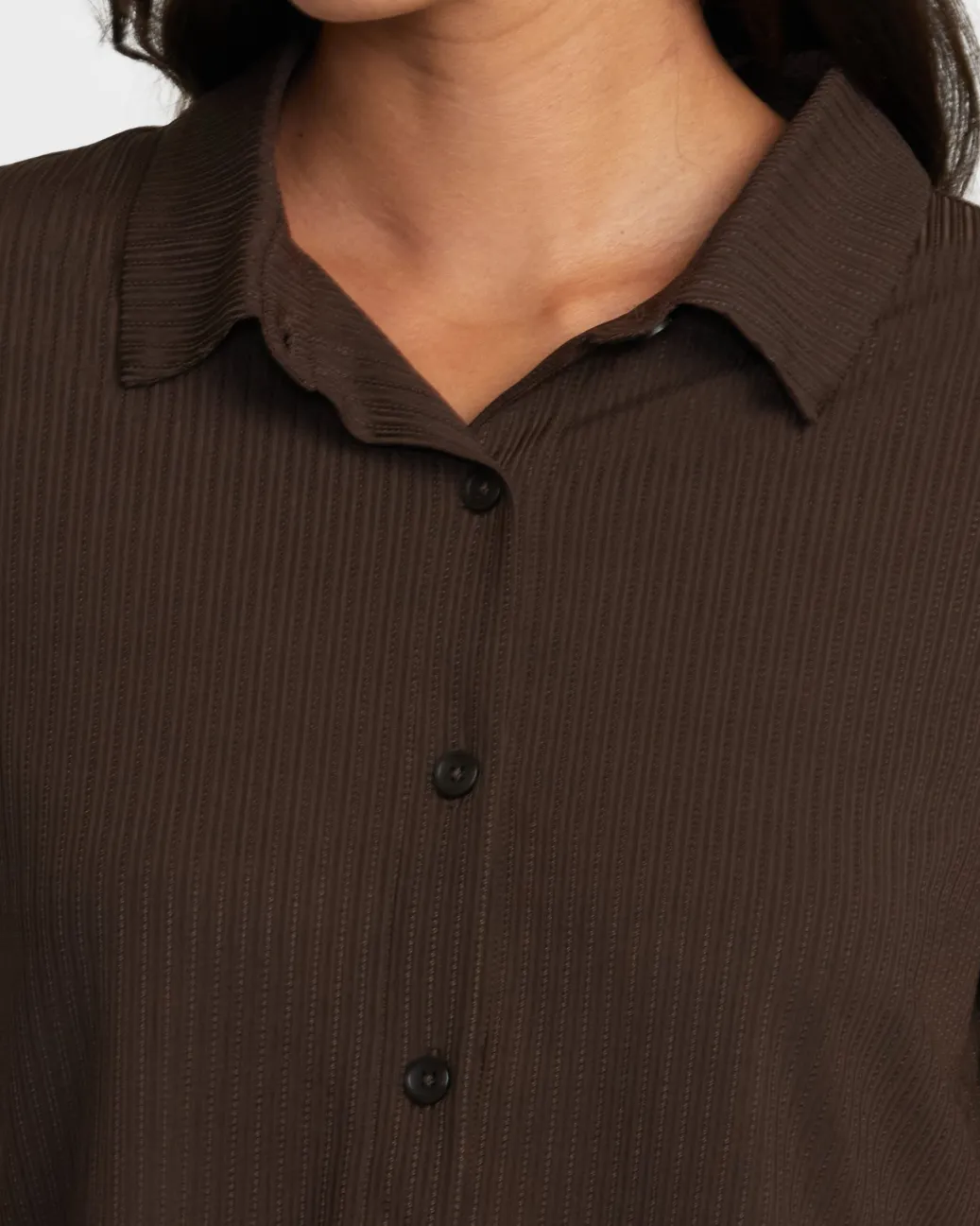 Women RVCA Tops>JENNI BUTTONED SHORT-SLEEVE SHIRT