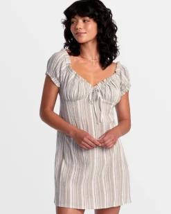 Women RVCA Dresses / Rompers>LEILAH STRIPED MINI DRESS