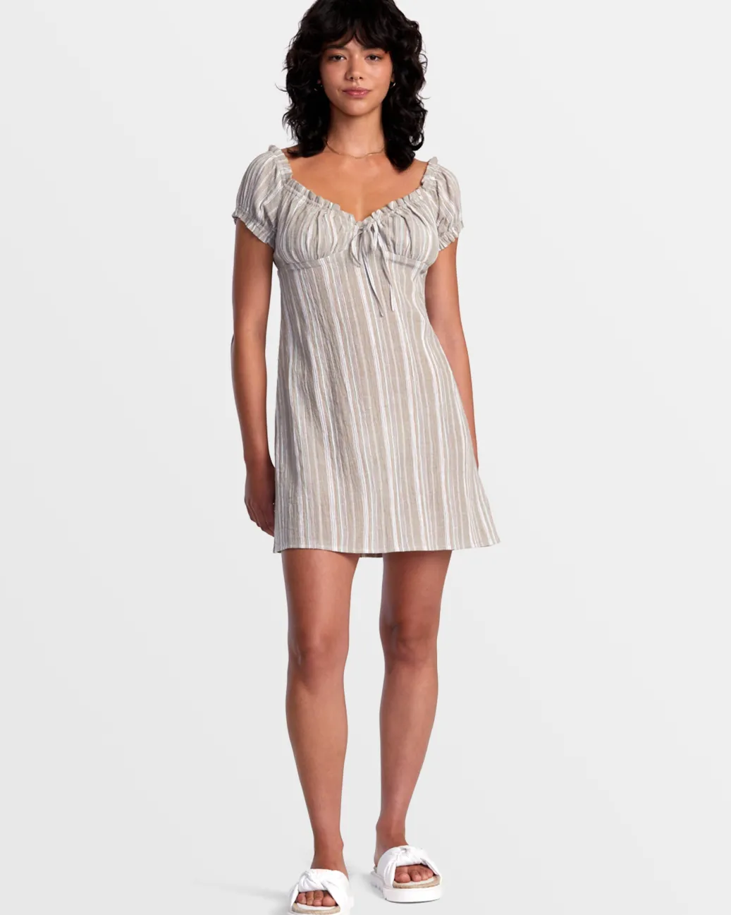 Women RVCA Dresses / Rompers>LEILAH STRIPED MINI DRESS