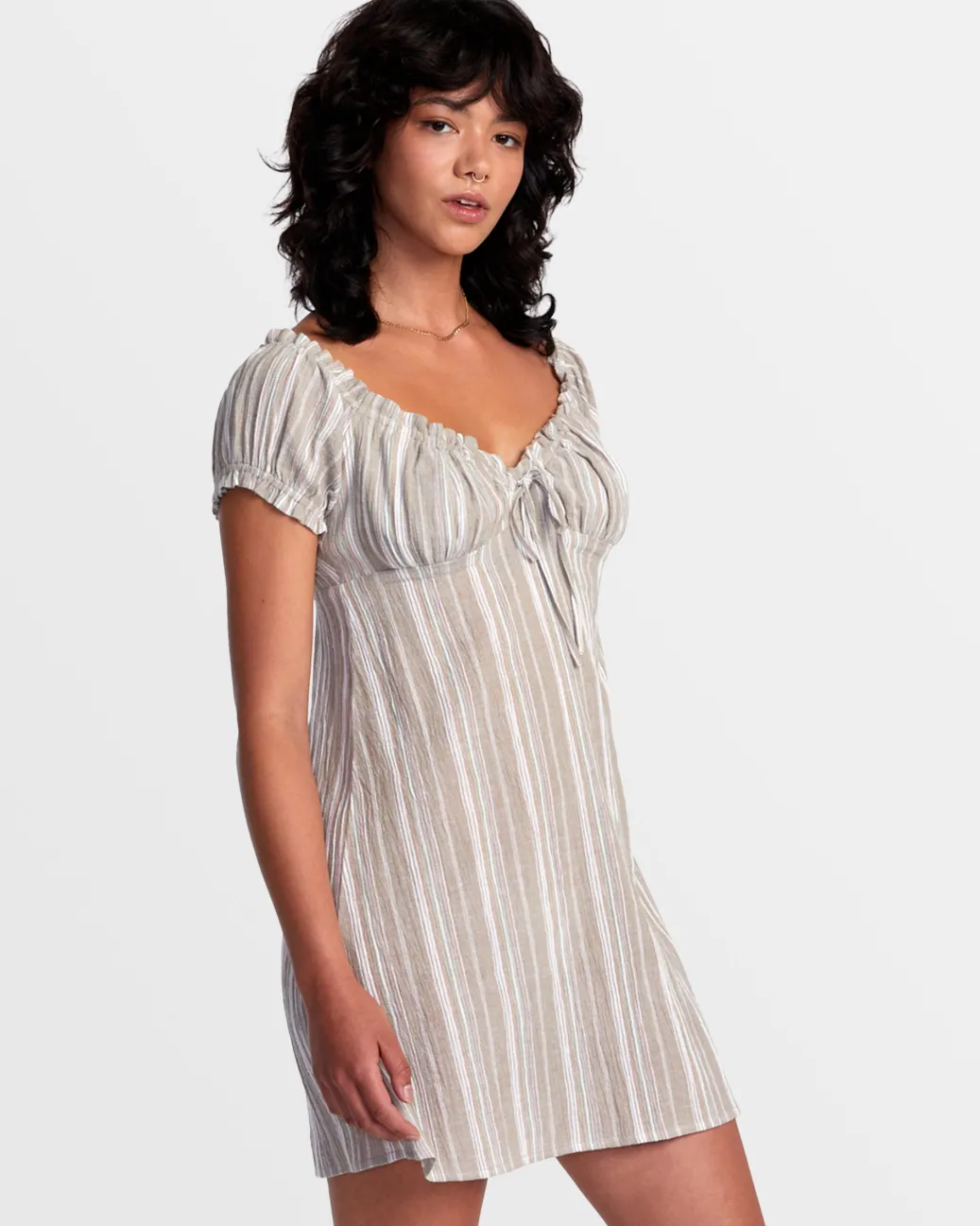 Women RVCA Dresses / Rompers>LEILAH STRIPED MINI DRESS