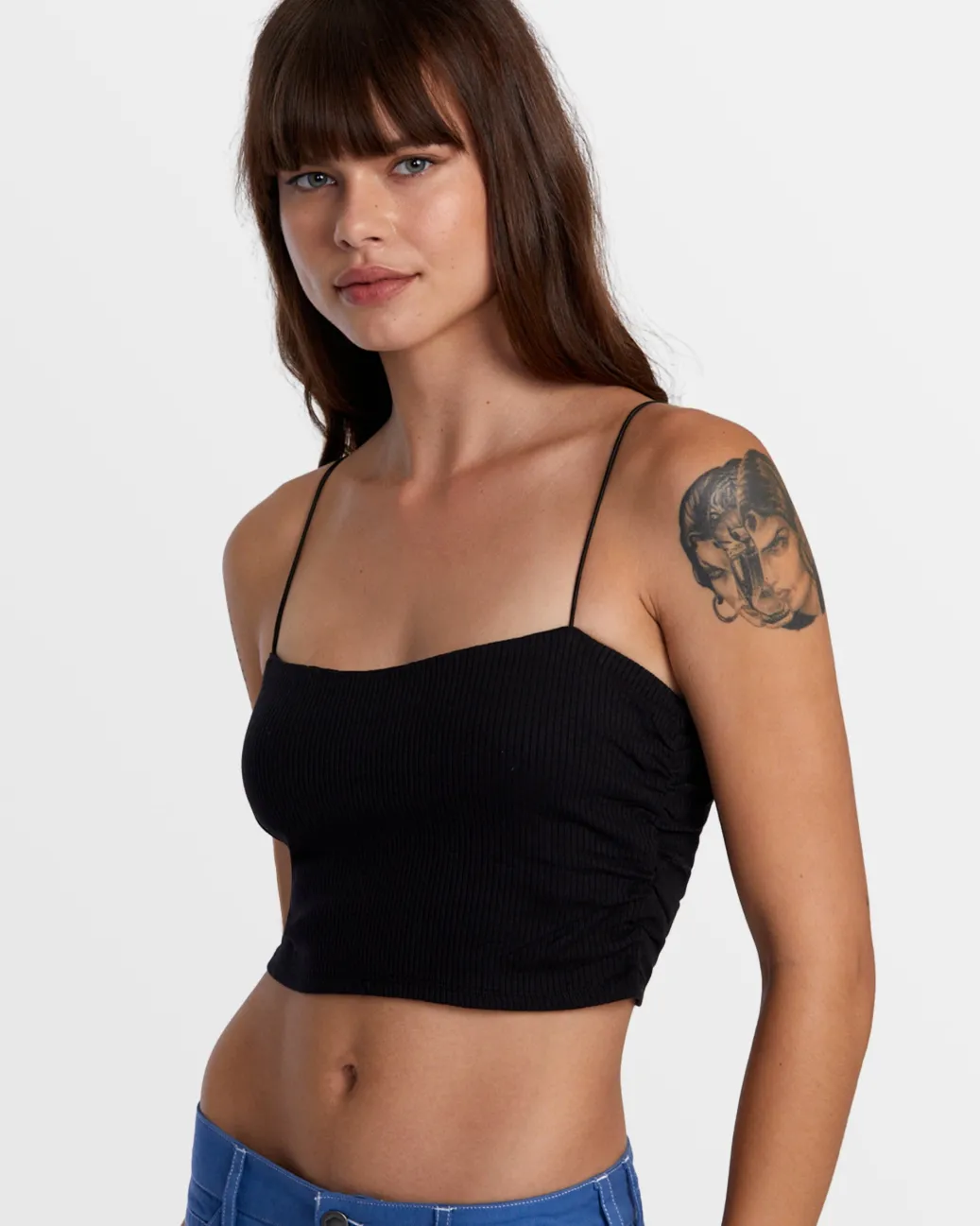 Women RVCA Tops>LEXI WIDE RIB FITTED TANK TOP